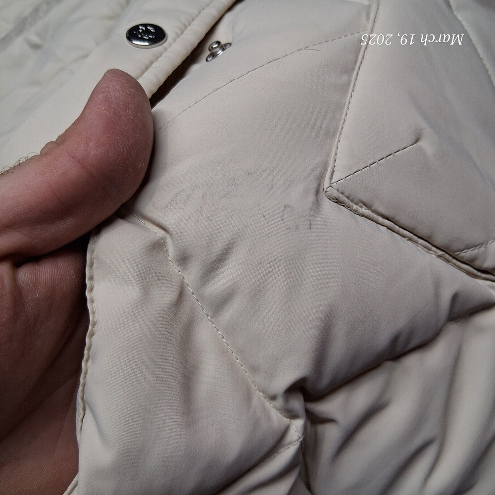 Lauren Ralph Lauren Down Filled Parka Jacket Women Sz Medium Creme Hooded - Picture 4 of 11